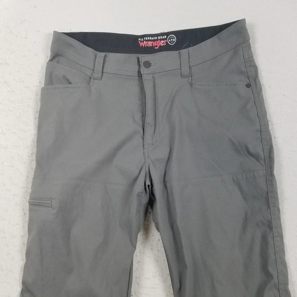 Wrangler All Terrain Gear ATG Pants Mens 36x34 Gray Nylon Hiking Stretch Outdoor